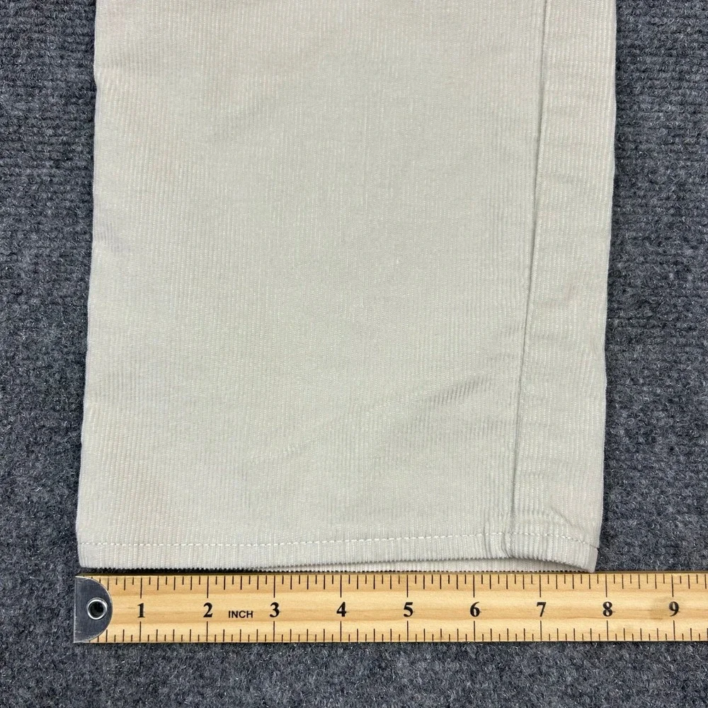 J.Crew Corduroy Pants Mens 35x32 Beige Flex Straight Fit CL248 Stone Stretch